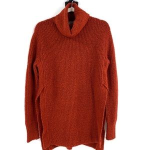 ASOS Rust Fuzzy Soft Mock Cowl-Neck Pullover Sz 4